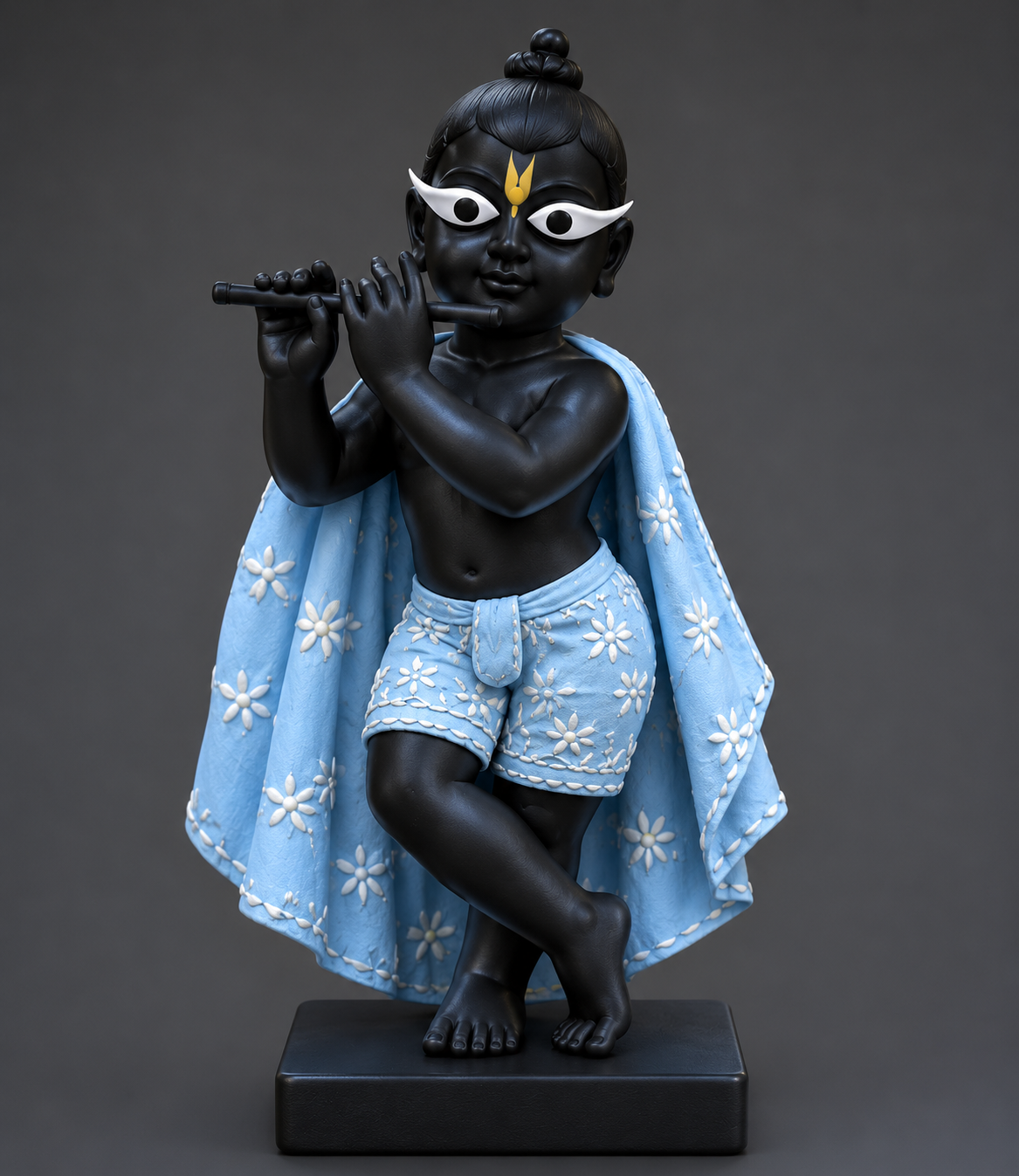 Shree Ji Blue Dress Black Color 3D Model (5 Inch)